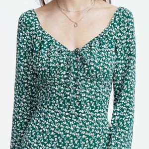Size 12 The Commense green 3/4 sleeve dress